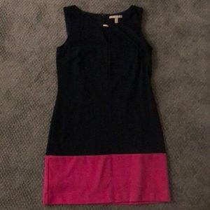 Navy a pink Banana Republic dress